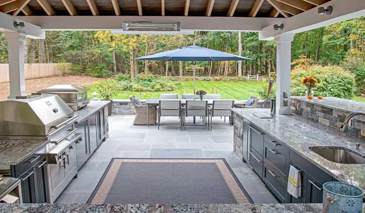Outdoor Kitchen Lighting and Heating Upgrades for Fall Entertaining